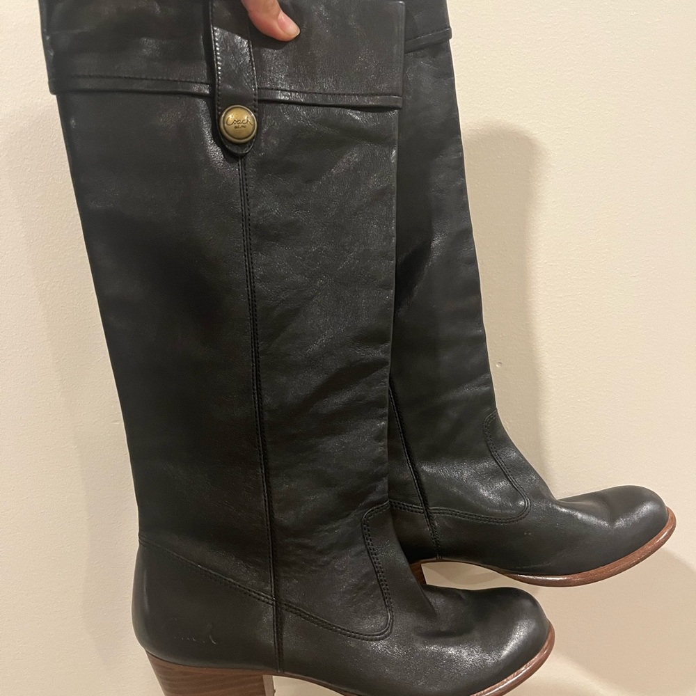 Coach Black Over the Knee Boots